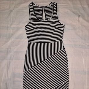 Charlotte Russe | Y2K Striped Black and White Mini Dress